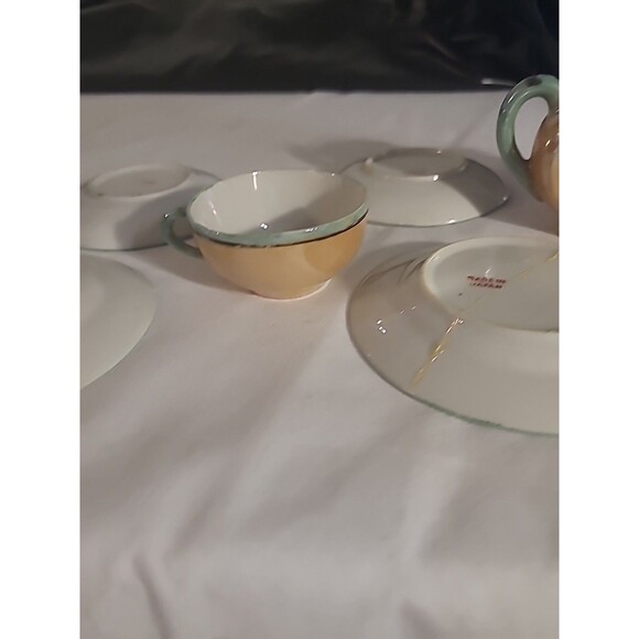 Vintage Lusterware Childs Porcelain Tea Set made in Occupied Japan - Picture 7 of 11